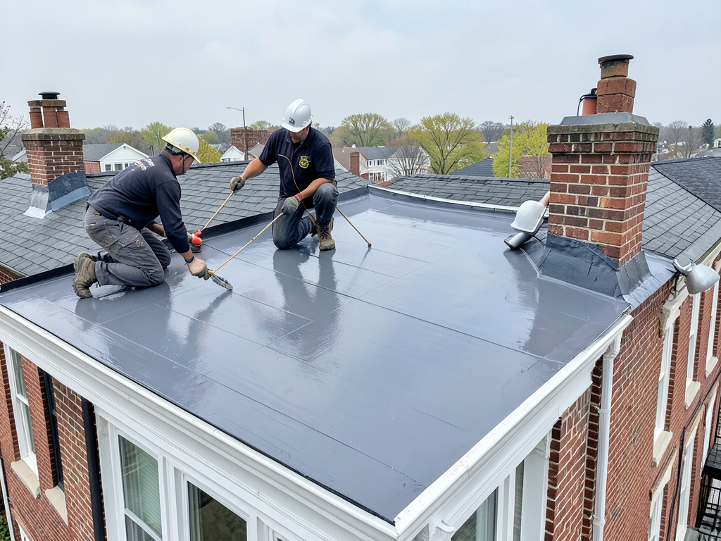 The safest way to seal your rowhome roof without u